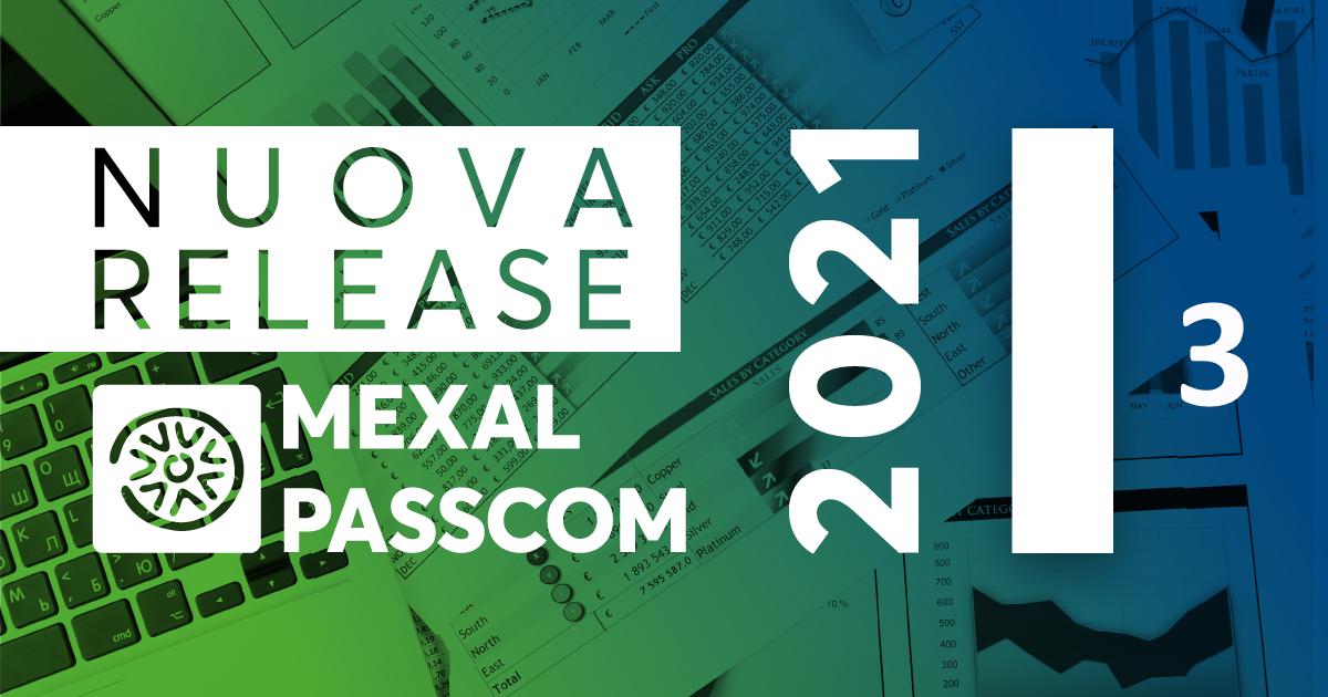 Rilascio versione 2021I3 - Mexal - Passcom